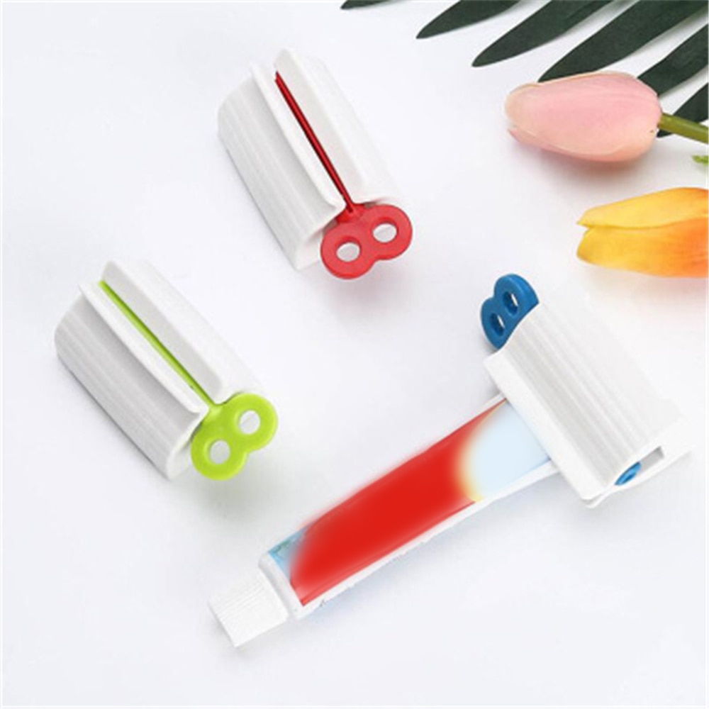 Toothpaste Dispenser Tube Squeezer Dust-proof Toothbrush Holder Wall Mount Storage Rack Bathroom Accessories Set Squeezers