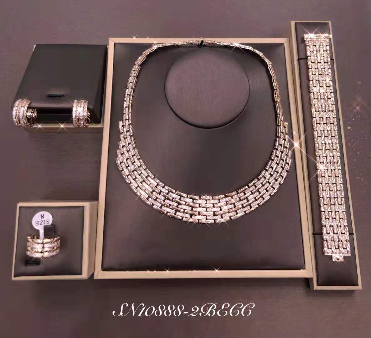 shop with crypto buy janekelly 4pcs Bridal Zirconia Full Jewelry Sets For Women Party Luxury Dubai Nigeria CZ Crystal Wedding Jewelry Sets pay with bitcoin