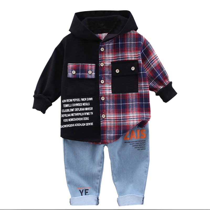 shop with crypto buy New Kids Clothes Baby Boys Costume Letter Tracksuit Tops Pants Children spring Boys Outfits girls Set infantil Newborn 2PCS pay with bitcoin