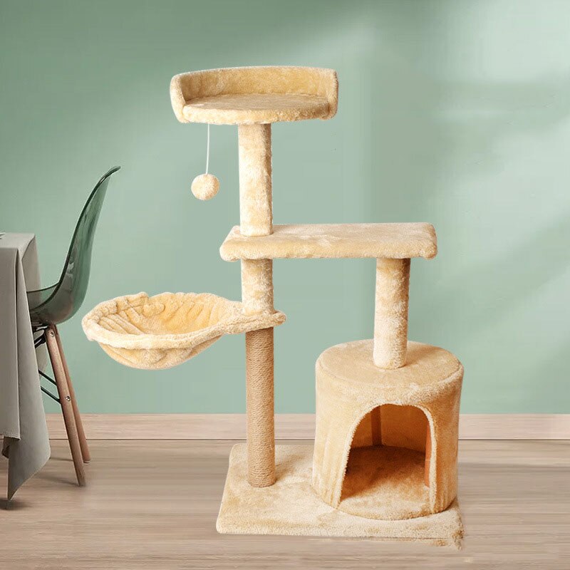 shop with crypto buy Funny Cat Climbing Scratching Post Climbing Tree Toy Cat Tree Scratchers Activity Protecting Furniture Pet House Cat Furniture pay with bitcoin
