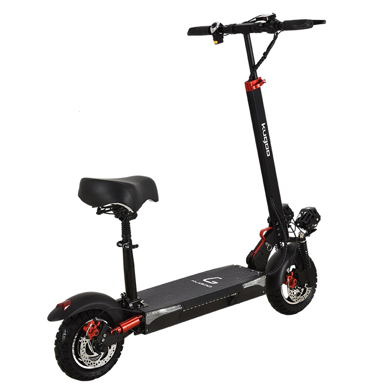 shop with crypto buy KUGOO M4 Pro+ Electric Scooter Rich Lighting Systeml Optional Seat Dual Shock Absorption System pay with bitcoin