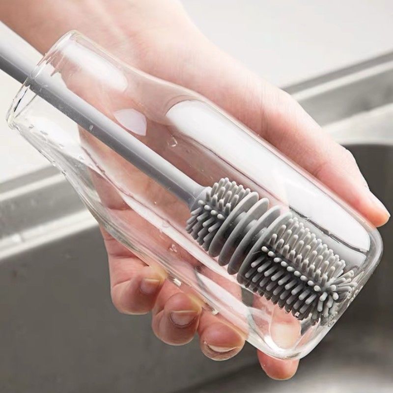 shop with crypto buy Silicone Cup Brush Cup Scrubber Glass Cleaner Kitchen Cleaning Tool Long Handle Drink Wineglass Bottle Glass Cup Cleaning Brush  pay with bitcoin