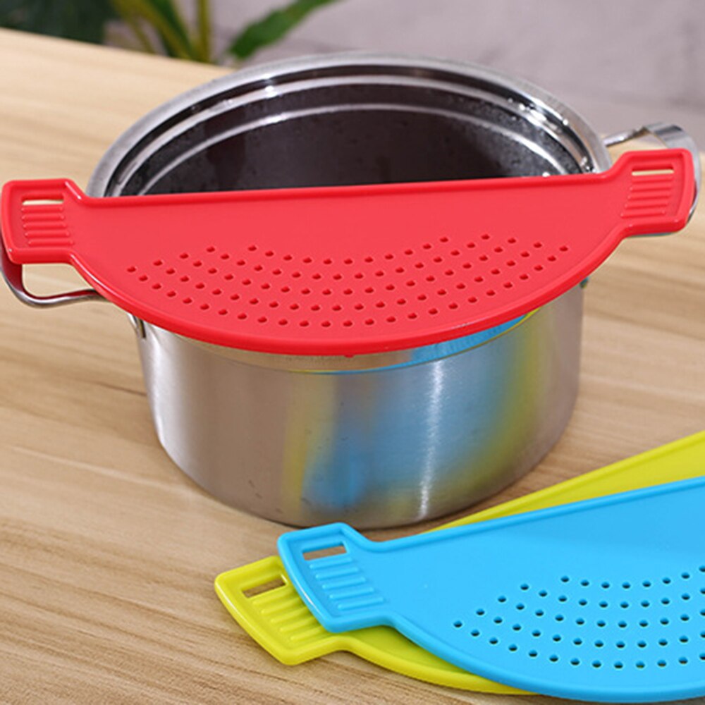 shop with crypto buy Creative Wash Rice Filter Stretch Drain Tool Anti-Spilling Strainer Pot Funnel Fruit Vegetable Wash Colander Kitchen Accessories pay with bitcoin