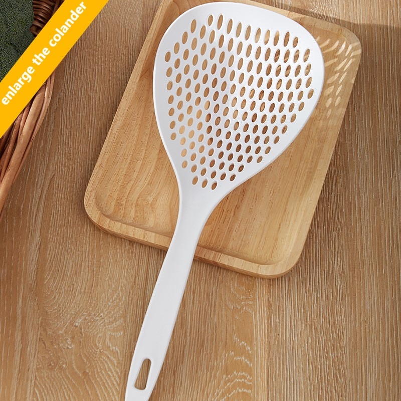 shop with crypto buy Food Strainer Scoop Kitchen Nylon Soup Spoon Large Skimmer Strainer Fry Food Mesh Handy Filter Colanders Kitchen Tools pay with bitcoin