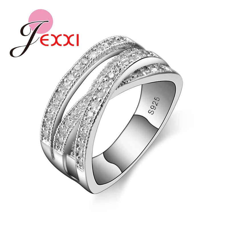 shop with crypto buy New Fashion Rings For Women Party Elegant Luxury Bridal Jewelry 925 Sterling Silver Wedding Engagement Ring High Quality pay with bitcoin