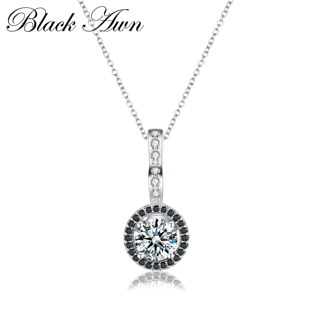 shop with crypto buy Classic 925 Sterling Silver Fine Jewelry Trendy Engagement Necklaces Pendants for Women Wedding Pendants Bijoux P064 pay with bitcoin