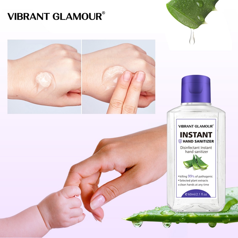 shop with crypto buy VIBRANT GLAMOUR Hand Sanitizer Gel Moisturizing Aloe Extract Deep Cleansing Nourish No Washing Natural Portable Hand Soap 60ml pay with bitcoin