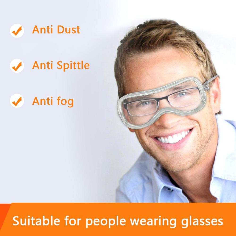 shop with crypto buy Outdoor Goggles Pvc Plastic Transparent Safety Goggles Saliva Splash Protection Dustproof Glasses 1 Piece pay with bitcoin