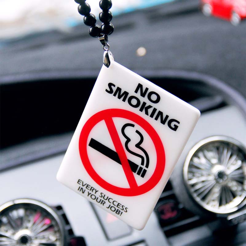 shop with crypto buy Car Pendant Letter NO SMOKING Hanging Ornaments Automobiles Rearview Mirror Suspension Decoration Accessories Gifts pay with bitcoin