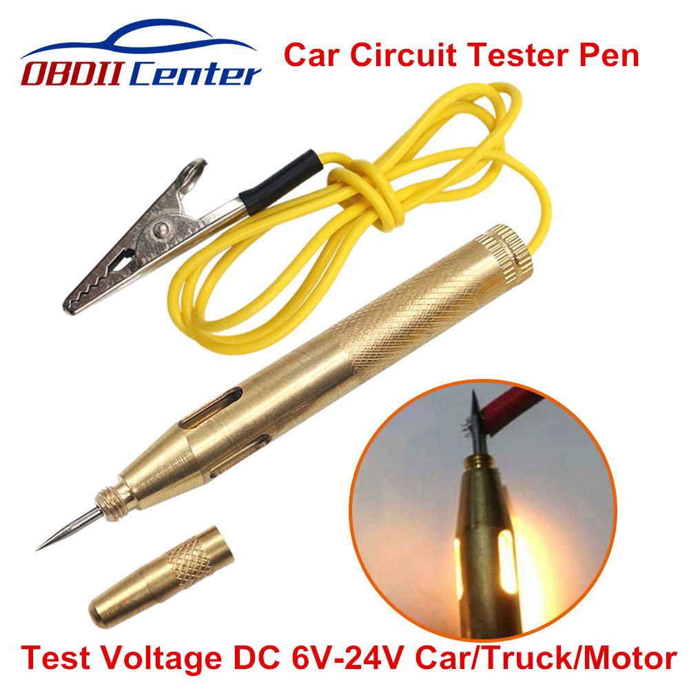 shop with crypto buy 6V 12V 24V Car Circuit Tester Pen Auto Circuit Voltate Test Tool Probe DC 6V-24V Automobiles Motorcycles Trucks Boats Work pay with bitcoin
