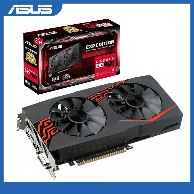 shop with crypto buy Asus EX-RX580 2048SP-8G Graphics Card 1294MHz 8G 7000MHz 256Bit DDR5 PCI Express 3.0 X16 Radeon RX 580 Computer Video Card pay with bitcoin