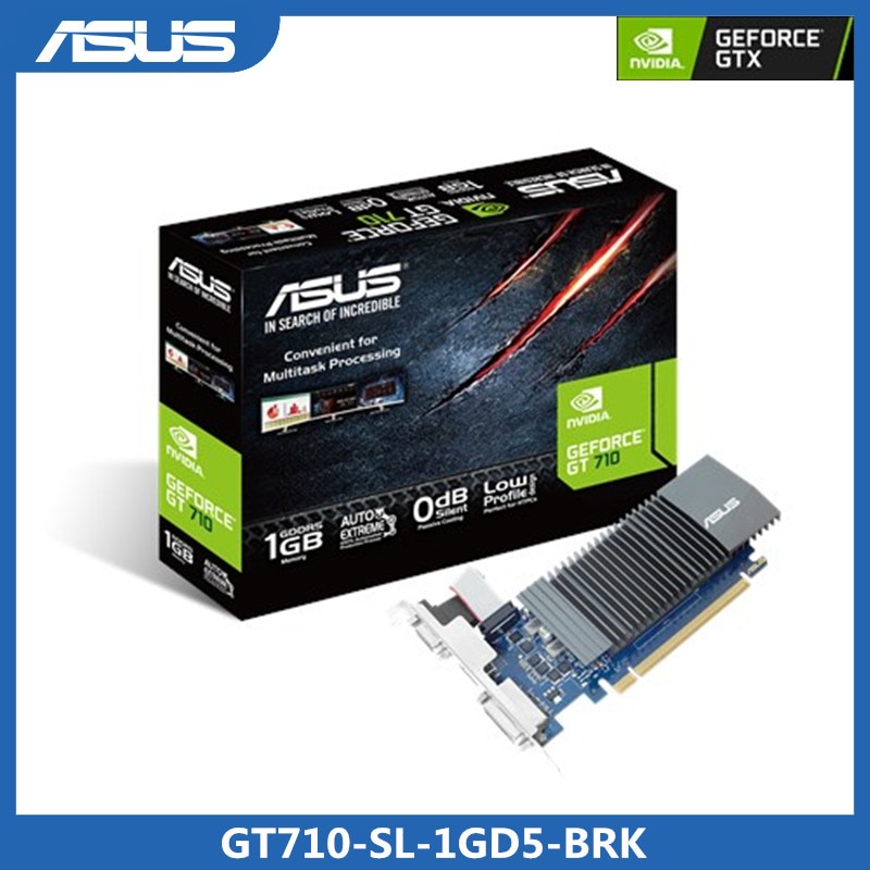 shop with crypto buy Asus GeForce GT 710 1GB GDDR5 HDMI DVI Graphics Card (GT710-SL-1GD5-BRK) pay with bitcoin