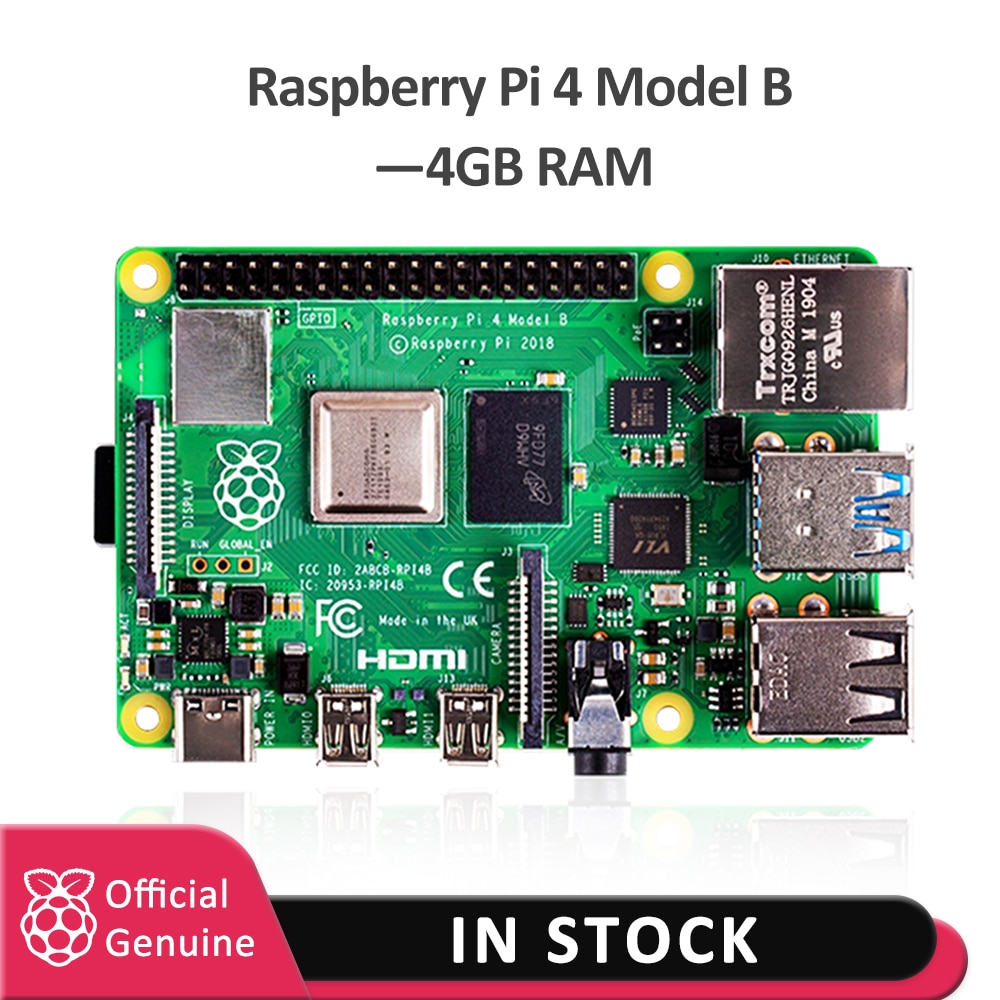 shop with crypto buy 2019 Official raspberry pi 4 4gb RAM Development Board v8 1.5GHz Support 2.4/5.0 GHz WIFI Bluetooth 5.0 Raspberry Pi 4 Model B pay with bitcoin