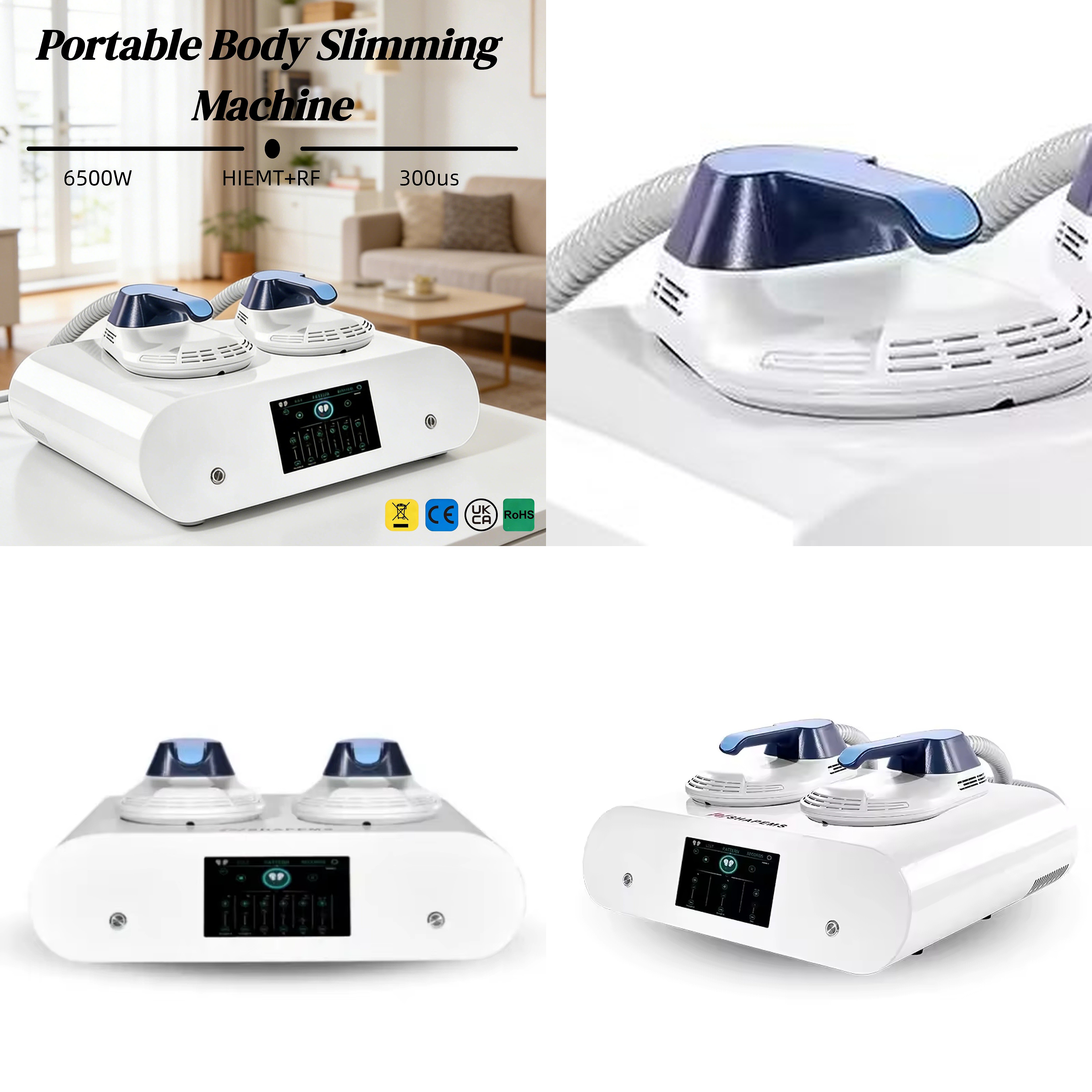 2 Handles Body Slimming Machine Full Body Workout Home Weight Loss High-Intensity Muscle Training RF Skin Tightening
