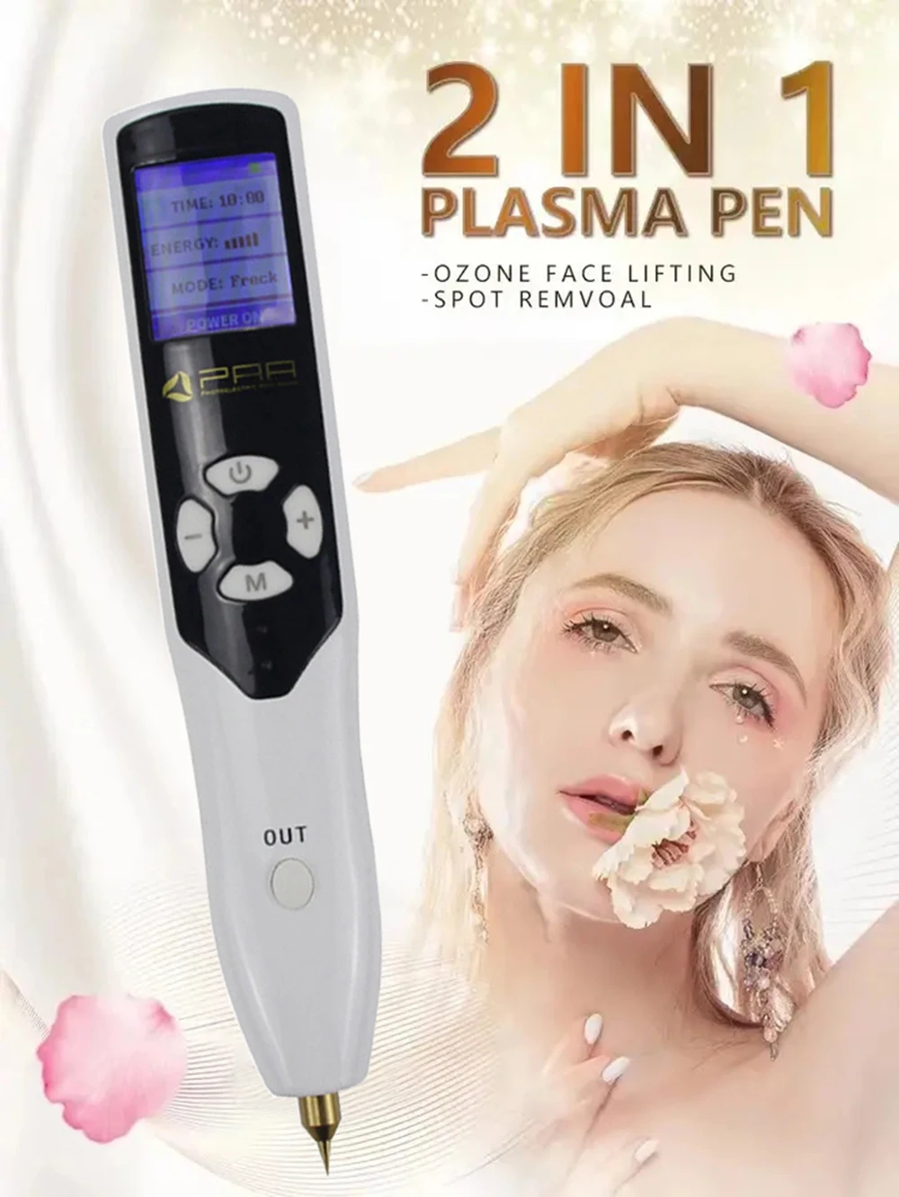 2 IN1 Professional Ozone Fibroblast Plasma Pen For Eyelid Face Lifting Wrinkle Spot Mole Freckle Removal Skin Care Anti Ageing