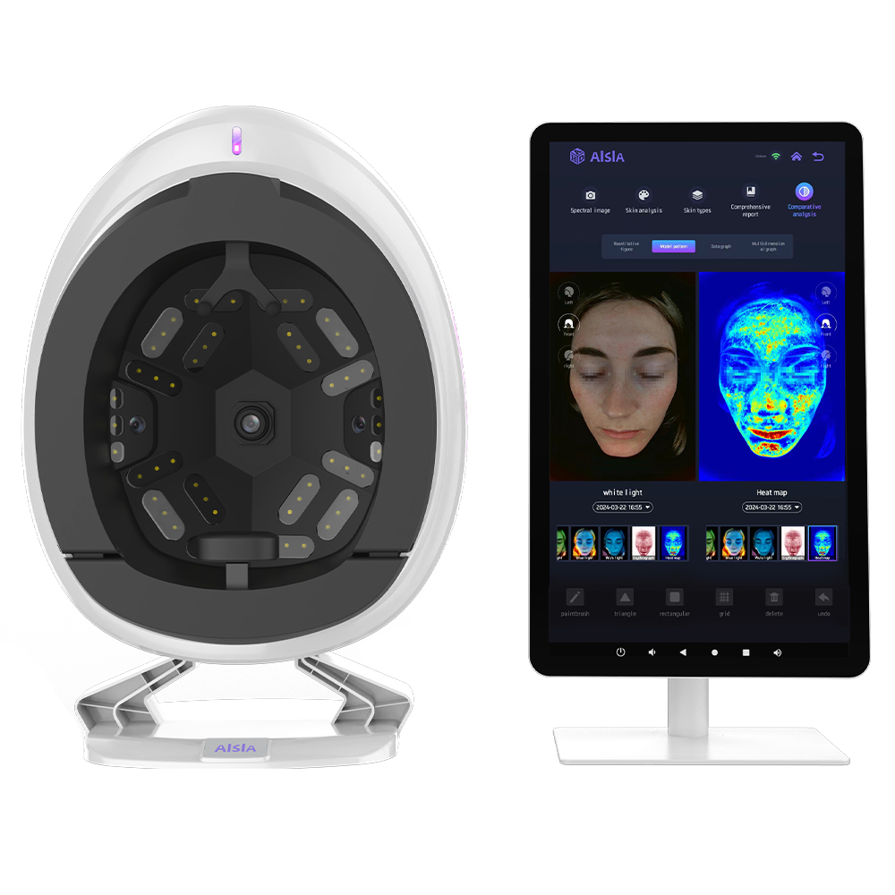 21.5 Inch AISIA Q2 3D AI Skin Analyzer Facial Scanner Skin Problem Detector Diagnosis Device Beauty Salon Necessary Equipment