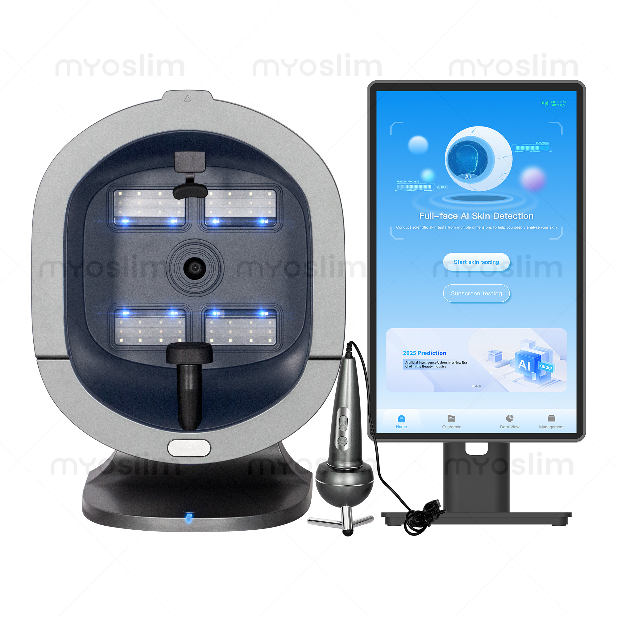 21.5 Inch Facial Skin Analyzer 3D AI X5 Skin Analysis Scanner Hair Scanner 9 Spectrum Light Magic Mirror Beauty Analysis Machine - Image 3