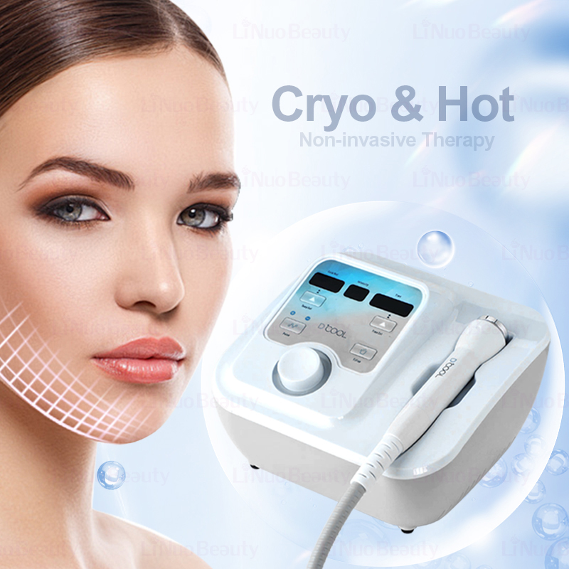 3-in-1 D cool Electroporation Portable Facial Machine - Skin Cooling Beauty Rejuvenation Therapy with Ion Hot Cold Function