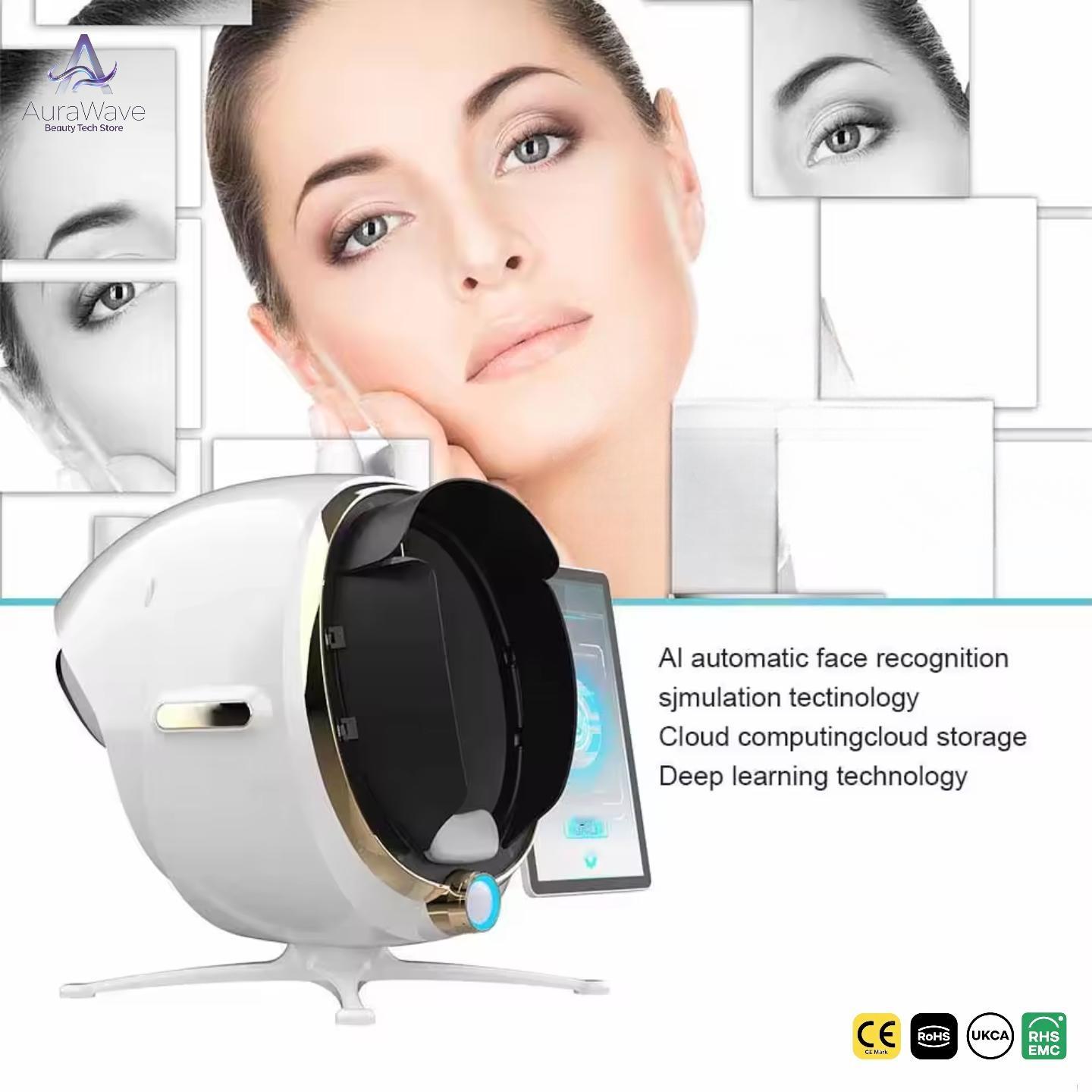 3D Skin Diagnosis System 36 Million Pixels Facial Analysis Machine Light Spectrum Skin Analysis Scanner Beauty Salon Equipment