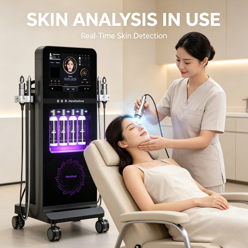 5-in-1 Hydro Dermabrasion Facial Machine EMS Tightening Hot Cold Penetration Exfoliate Skin Rejuvenation Beauty Device - Image 3