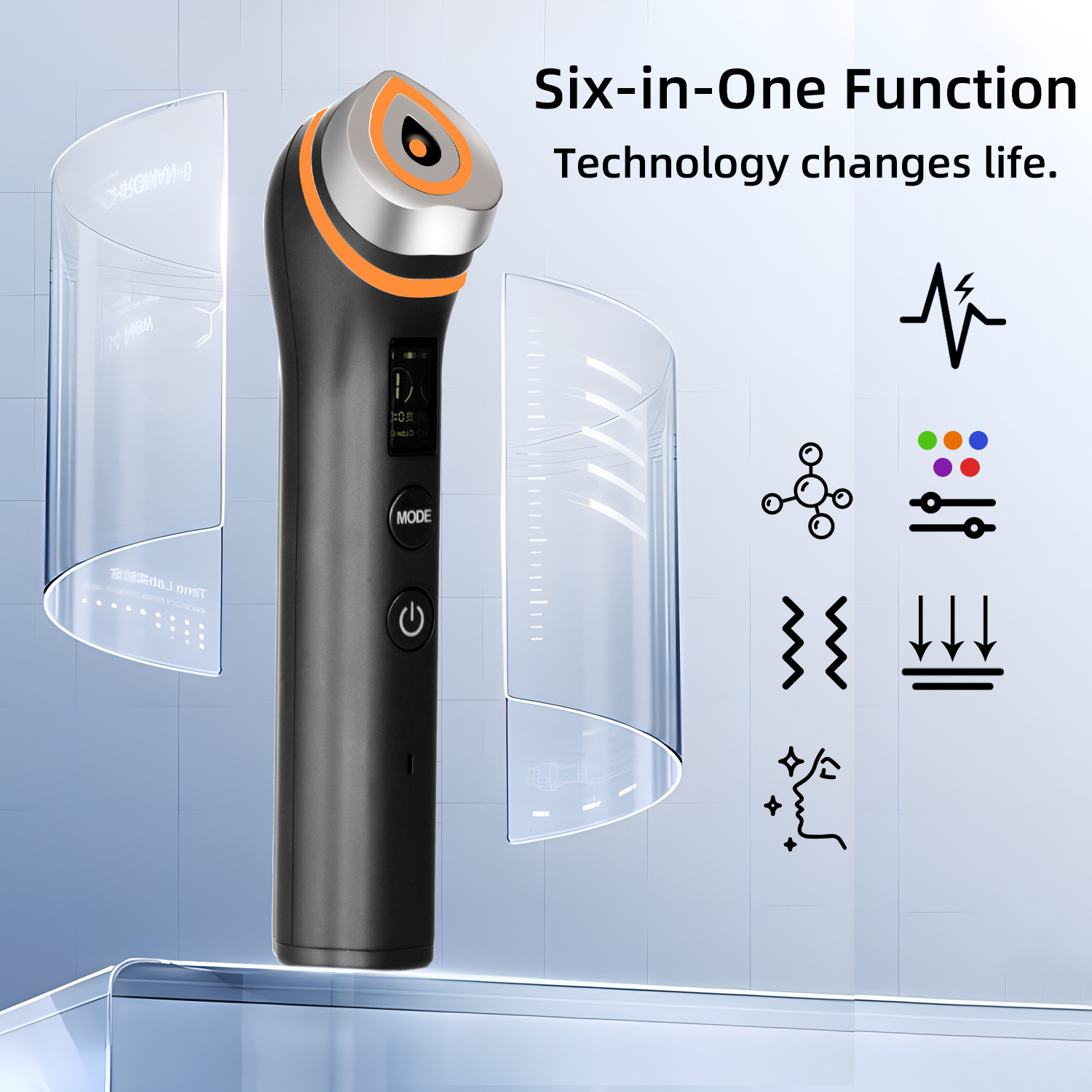 Ager Booster Pro Lifting Face Neck Therapy Device, Anti-Aging Skin Tightening Massager for Pore Refining Skincare Absorption - Image 3