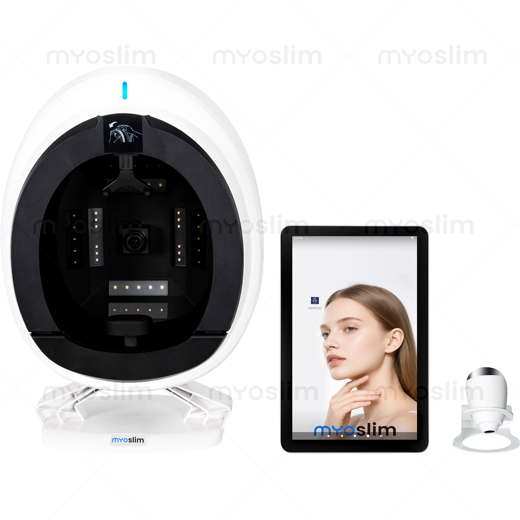 AISIA Q1 Pro 3D AI Facial Skin Analyzer Scalp analysis Skin Problem Diagnosis 8 Spectrum Professional Analysis Equipment