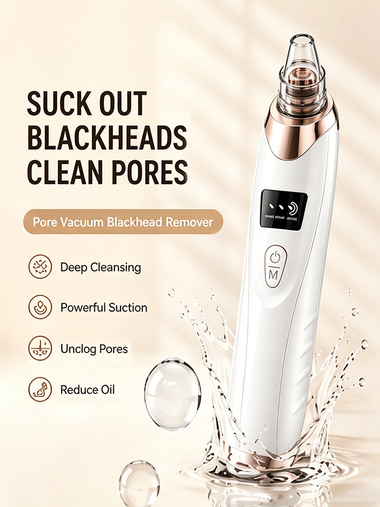 Blackhead Remover Vacuum Pore Cleaner - Electric Facial Skin Care Device for Blackhead & Acne Removal