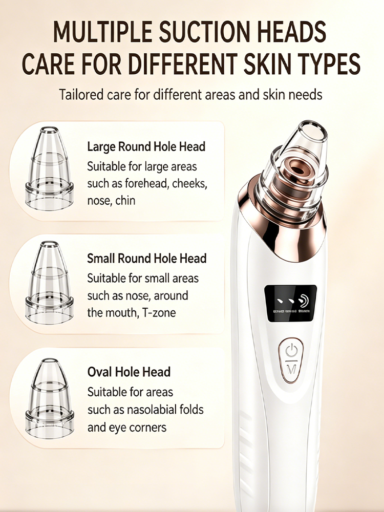 Blackhead Remover Vacuum Pore Cleaner - Electric Facial Skin Care Device for Blackhead & Acne Removal - Image 4