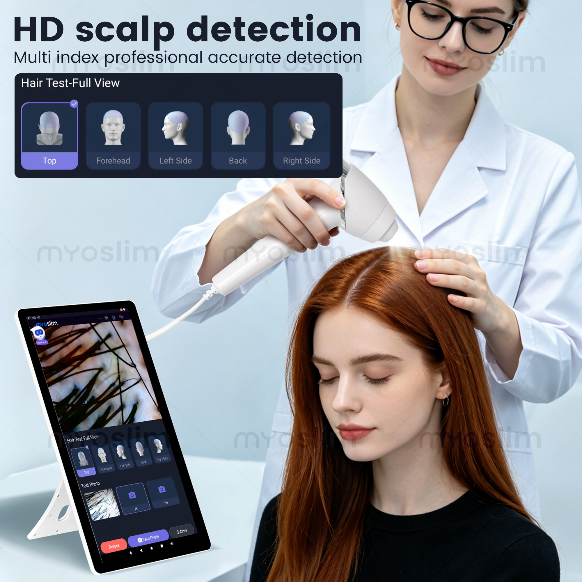 Facial Skin Analyzer 3D AI Scanner Magic Mirror 15.6inch 10 Light Spectrum Portable English Detector Face Camera Salon Care Test