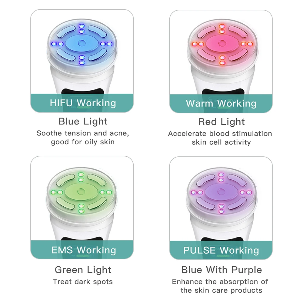 MINI HiFu 4.0 Rechargeable Ultrasound Thermal LED EMS Microcurrent Pulse Facial Lifting Skin Care Face Massage Beauty Device - Image 3
