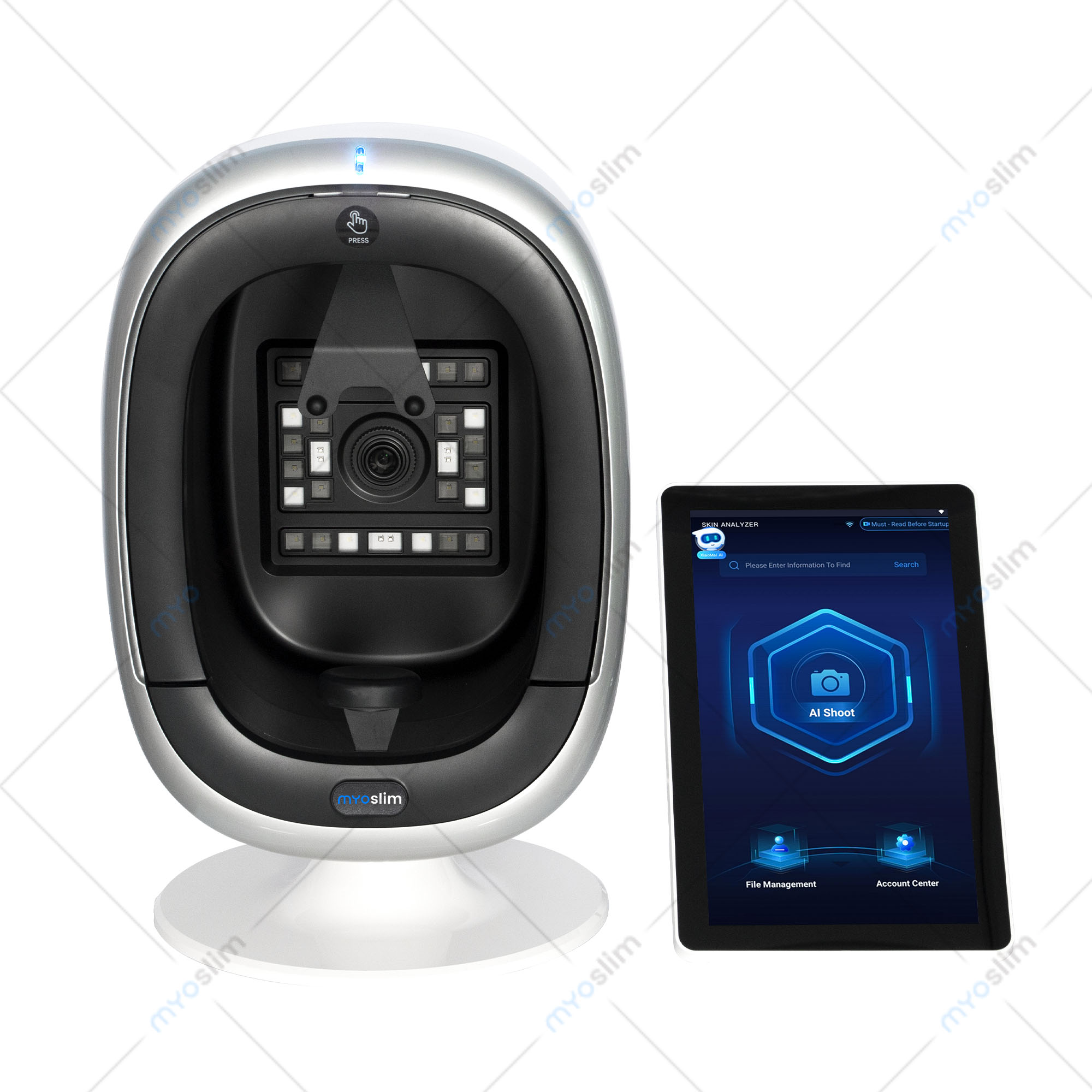 Myo slim AI Facial Skin Analyzer 9?Spectrum Multispectral 20 Indicators Cloud Storage Beauty Salon Skin Tester Device