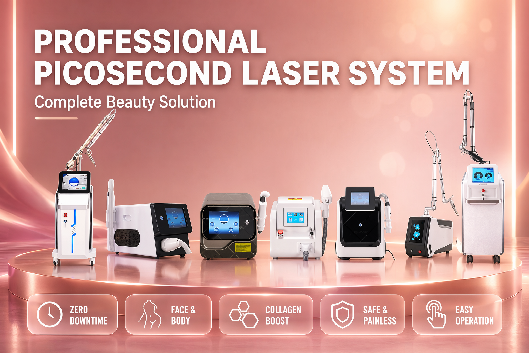 MYOSLIM 980nm Lase 5 in 1 Machine, Vascular Removal Skin Rejuvenation Onychomycosis Physiotherapy Beauty Equipment