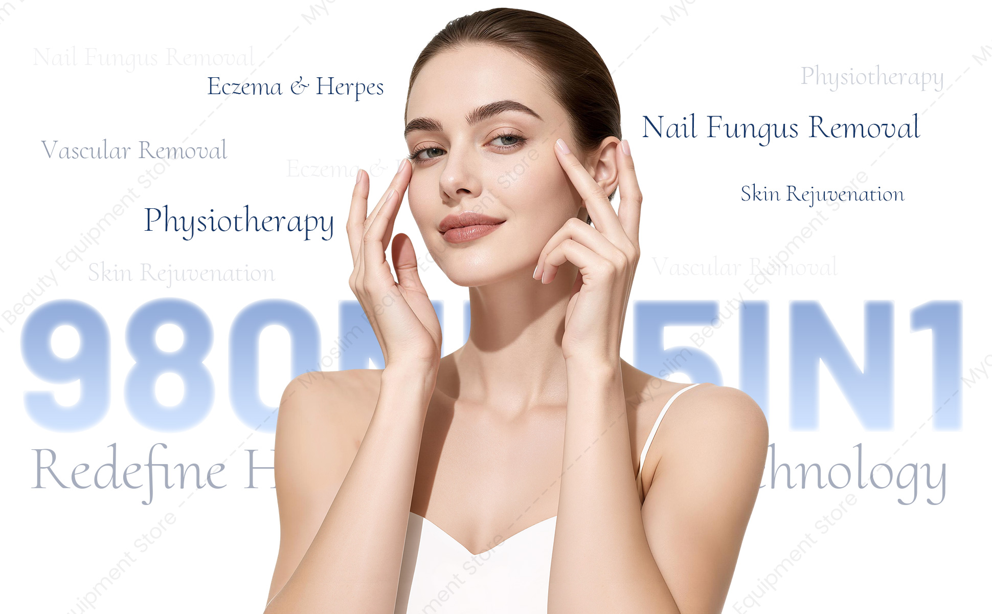MYOSLIM 980nm Lase 5 in 1 Machine, Vascular Removal Skin Rejuvenation Onychomycosis Physiotherapy Beauty Equipment - Image 6