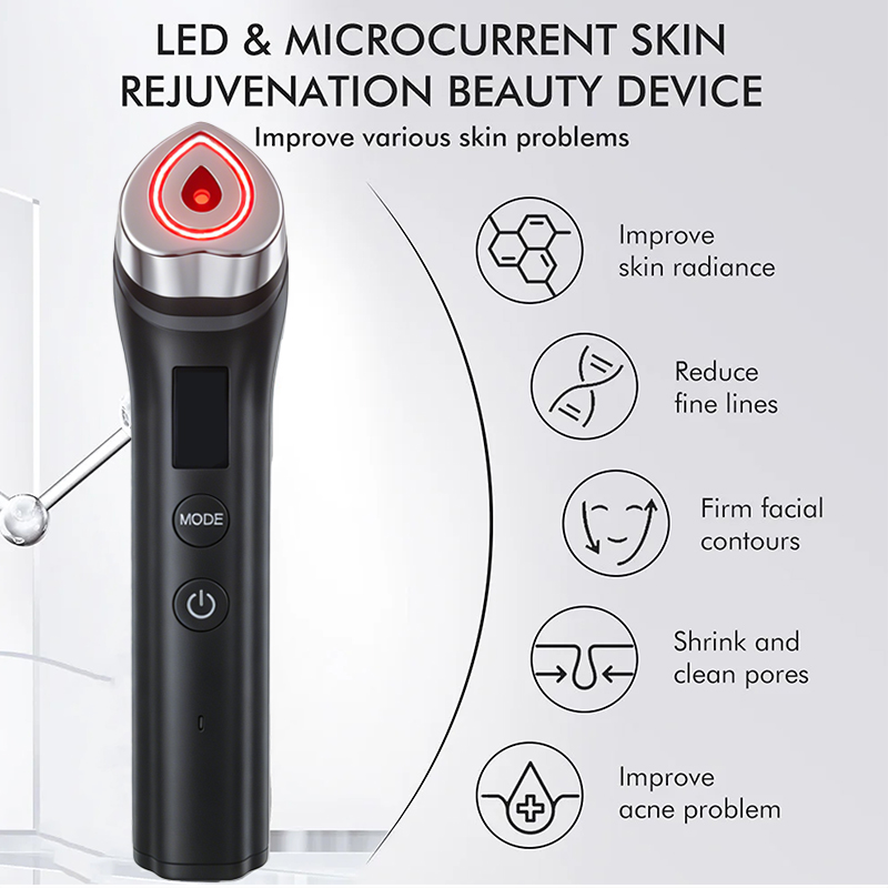 New 6 in 1 Multifunction Ager Booster Pro Skin Therapy Wand Facial Led Lights Beauty Wand Tool - Image 5
