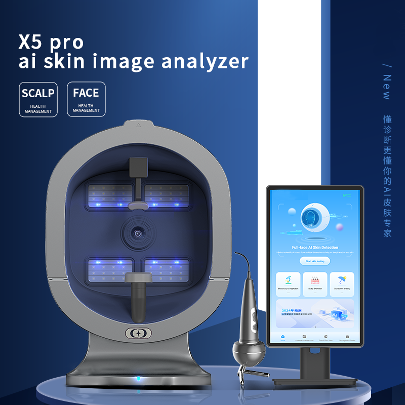 Portable 3D AI X5 Pro 3D AI Facial Camera Scanner Digital Skin And Hair Analyzer Machine for Beauty Salon