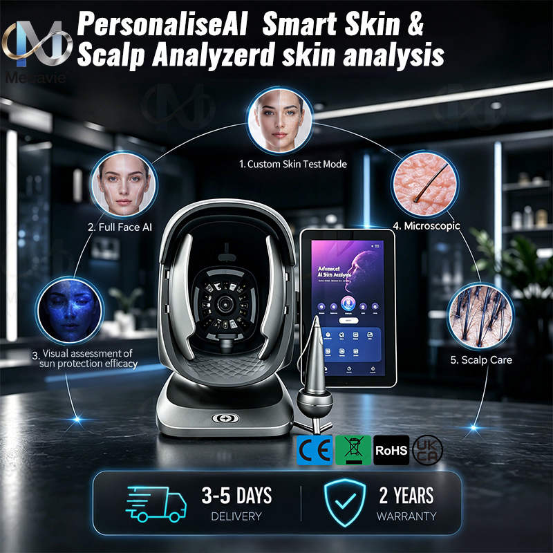 Professional AI Facial Skin Analyzer 15.6 Inch Touch Screen Scalp Tester Aging Prediction Skin Diagnostic Device for Beauty Salon