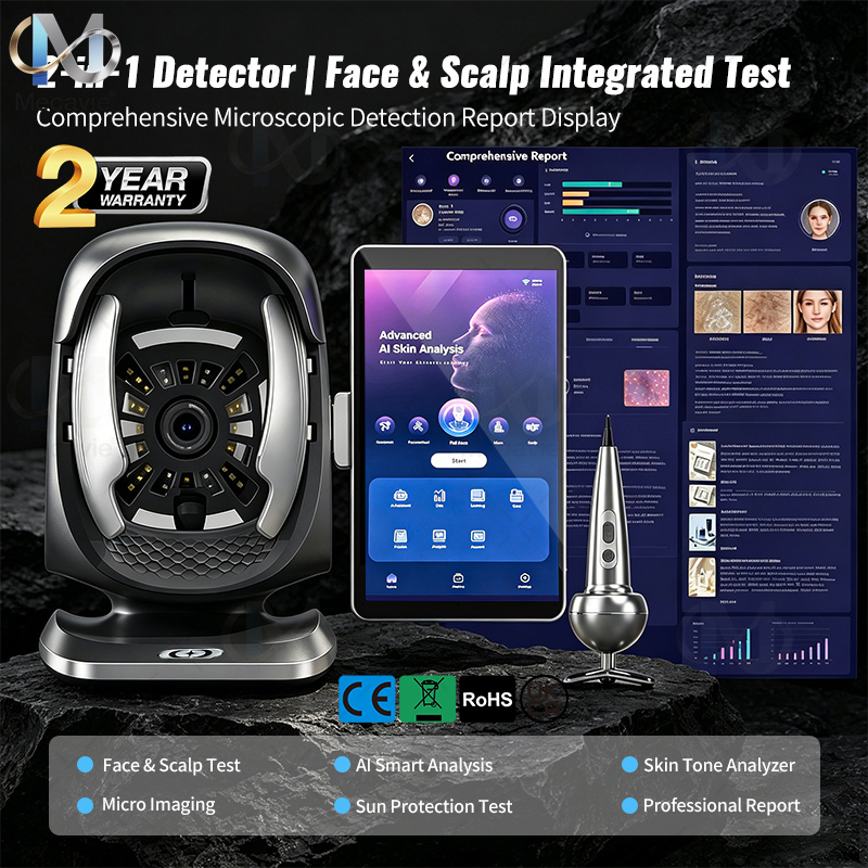 Professional AI Facial Skin Analyzer 15.6 Inch Touch Screen Scalp Tester Aging Prediction Skin Diagnostic Device for Beauty Salon - Image 3