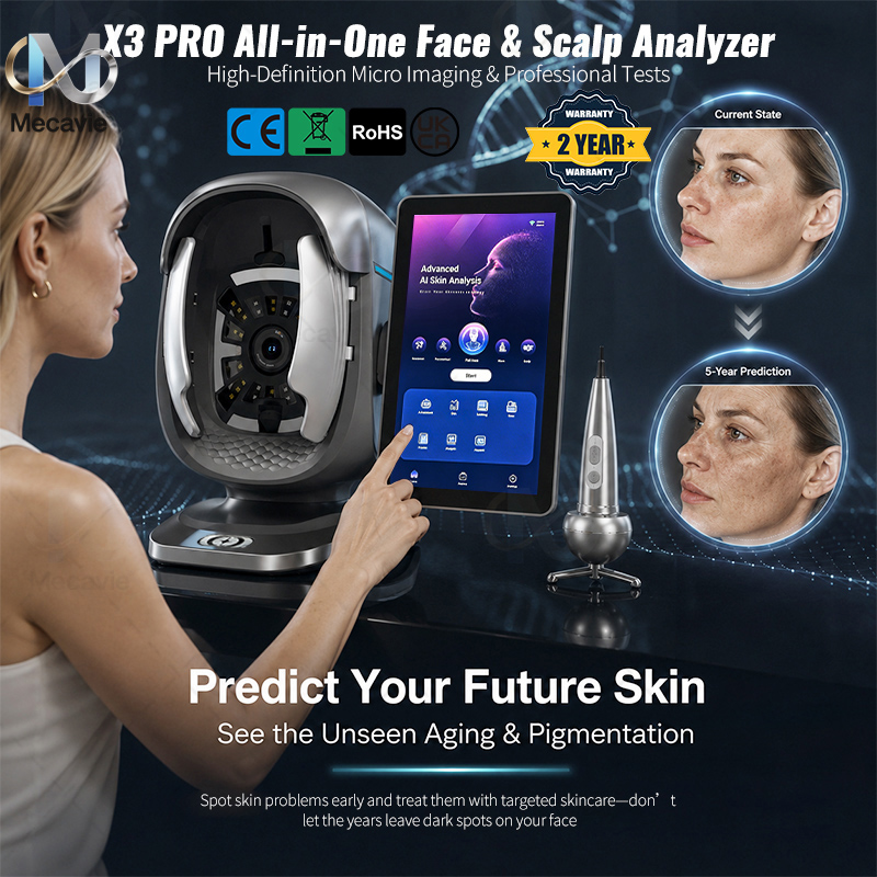 Professional AI Skin Analyzer 3D Face Scanner 12MP HD Camera Multi-Indicator Detection Salon-Grade Skin Analysis System Beauty
