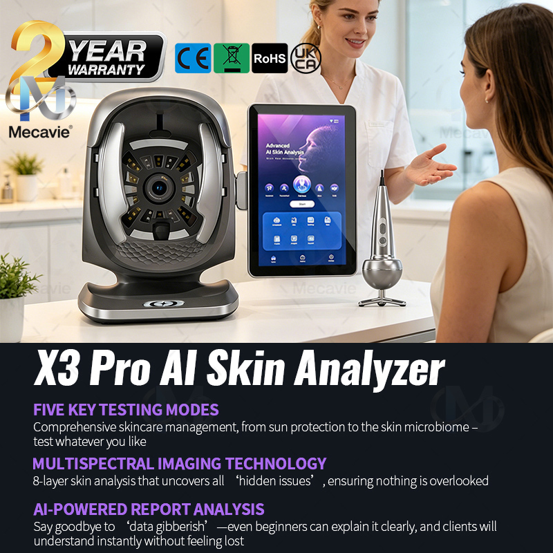 Professional AI Skin Analyzer 3D Face Scanner 12MP HD Camera Multi-Indicator Detection Salon-Grade Skin Analysis System Beauty
