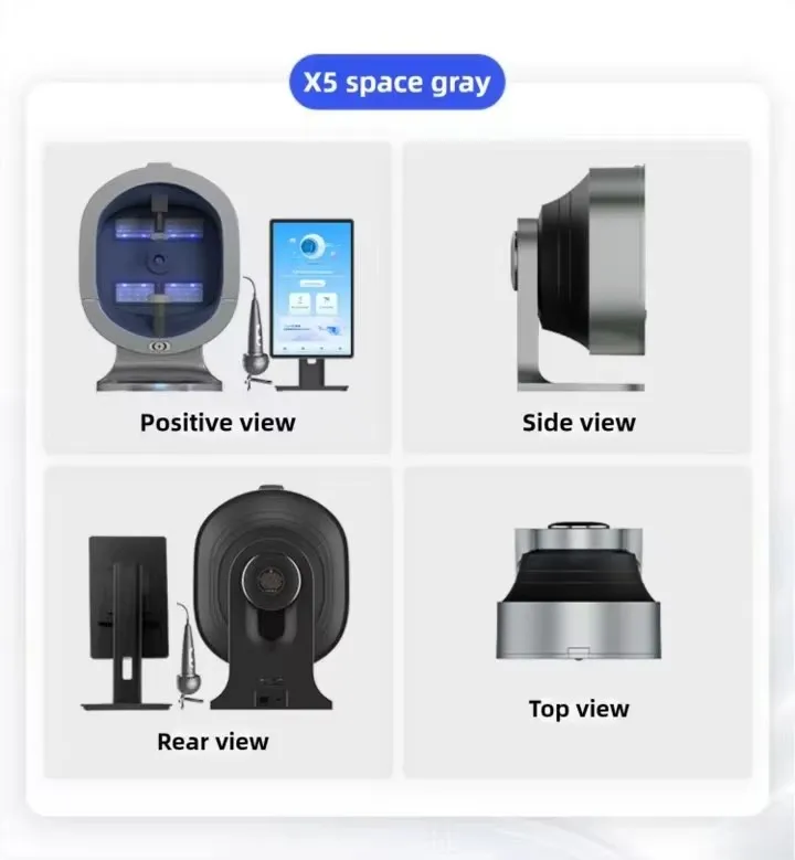 Professional X5 3D Skincare Facial Analyzer Portable HD Camera AI Technology Portable Testing Device for Skin Care 9 Spectrums