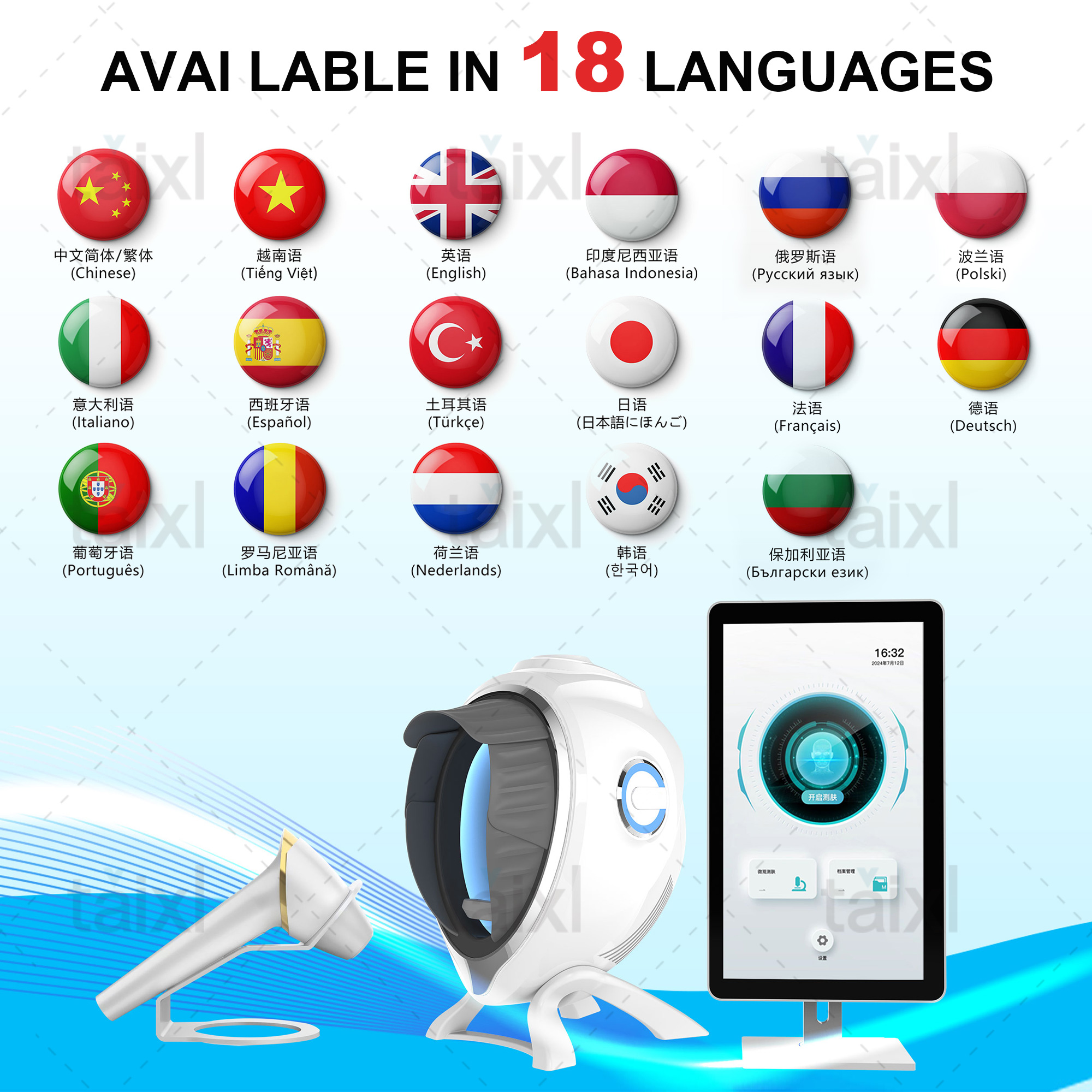 Skin Analyzer Professional Machine 21.5 inch AI Intelligent Magic Mirror 3D Digital Skin Detector Facial Analysis Face Analyzer - Image 3