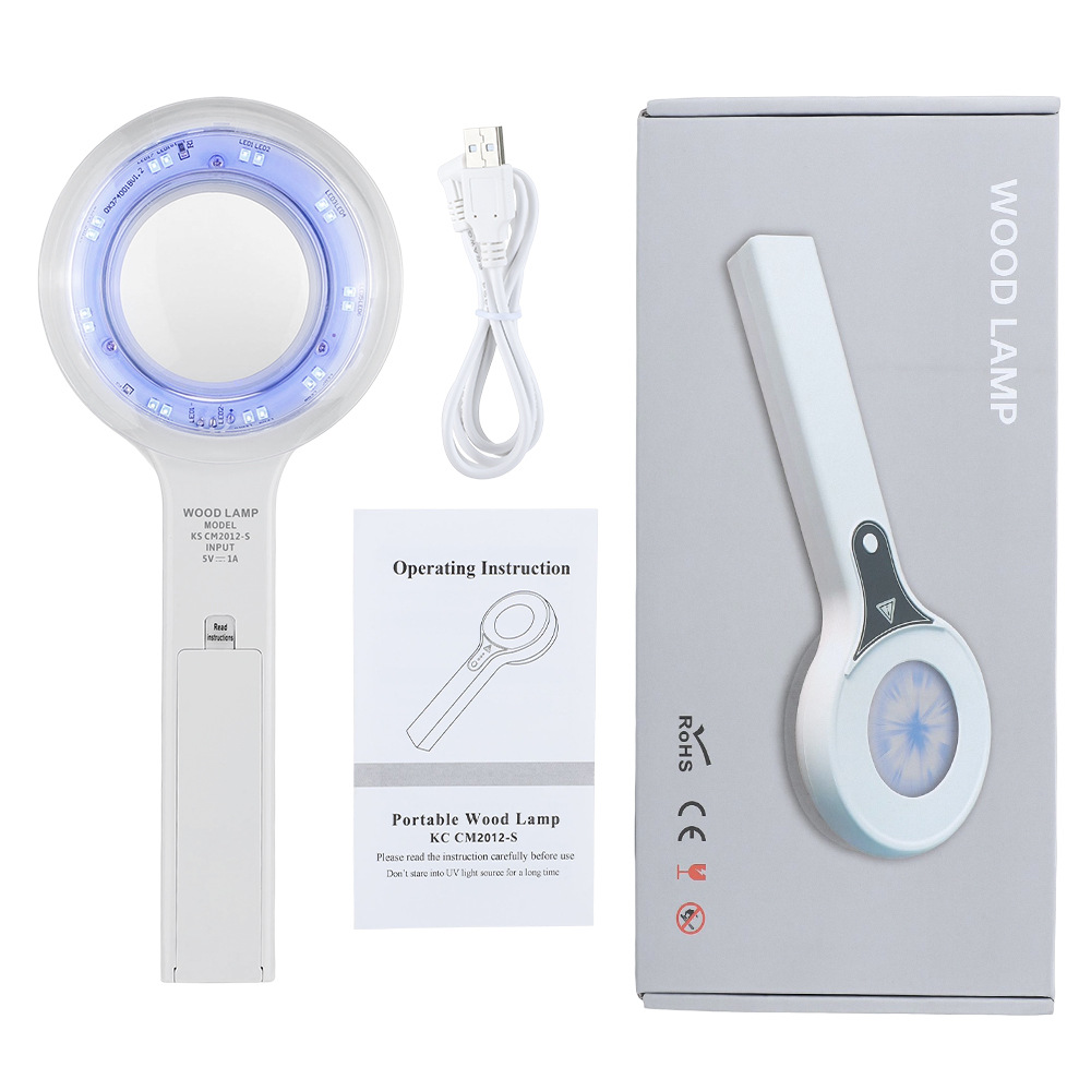 Woods Lamp Skin Analyzer Skin UV Magnifying Wood Lamp Light Skin Analysis Detection Skin Care For Pet, Beauty Facial Testing