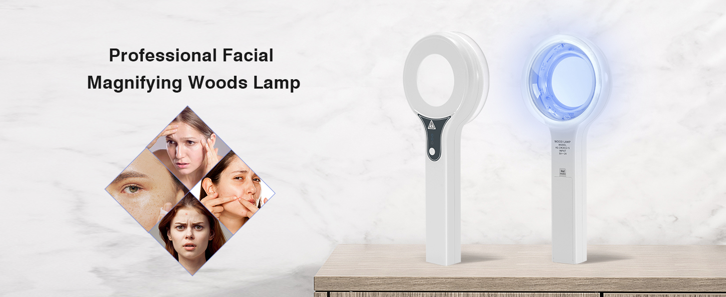 Woods Lamp Skin Analyzer Skin UV Magnifying Wood Lamp Light Skin Analysis Detection Skin Care For Pet, Beauty Facial Testing - Image 3