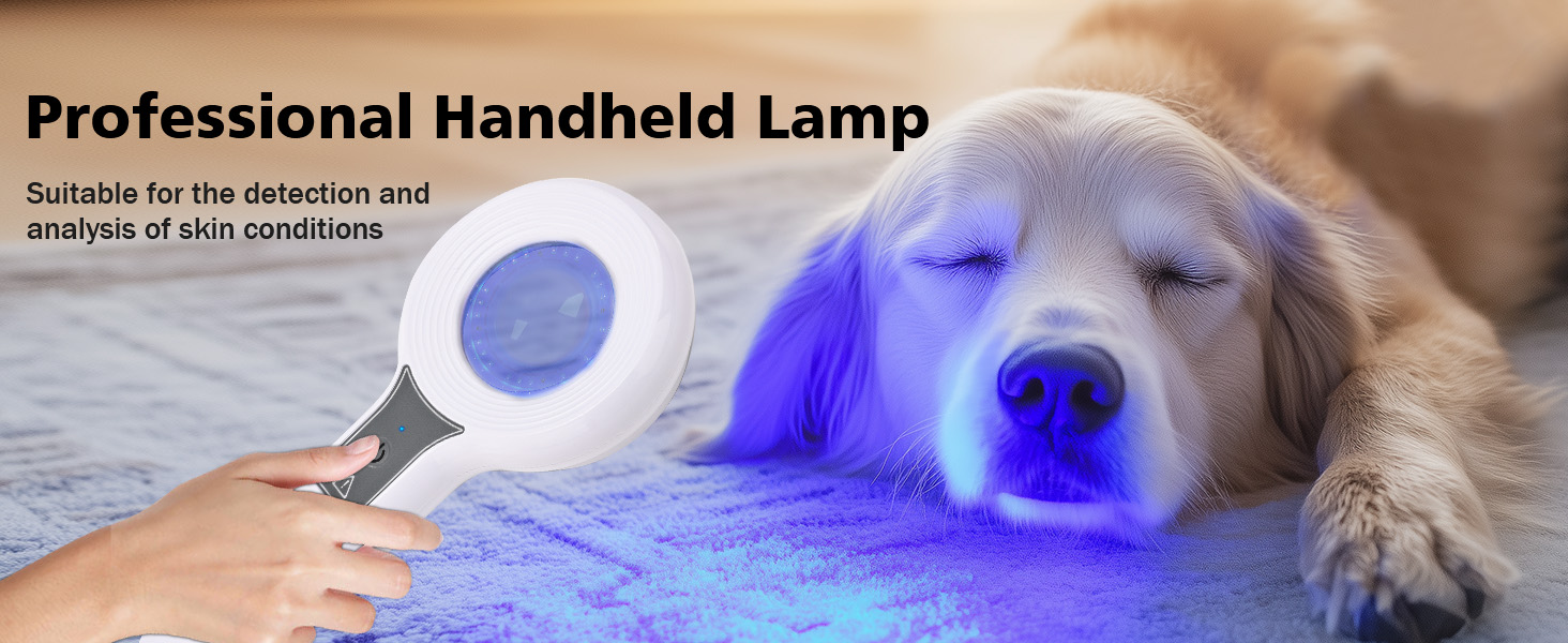 Woods Lamp Skin Analyzer Skin UV Magnifying Wood Lamp Light Skin Analysis Detection Skin Care For Pet, Beauty Facial Testing - Image 4