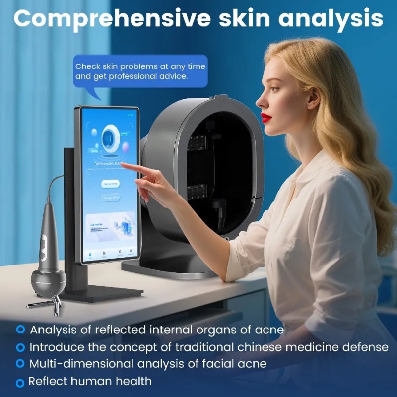 X5 pro 3D AI Skin Analyzer with HD Camera Multi-Dimensional Scalp Detection Report Beauty Salon Essential Equipment