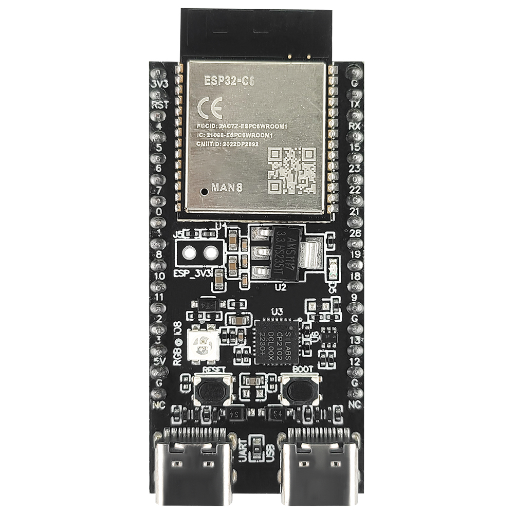 ESP32 C6 Development Board ESP32-C6-DevKitC-1 Wi-Fi 6 BLE 2.4G WiFi Module N4 N8 N16 32PIN TYPE-C CP2102 for AI DIY IOT - Image 3