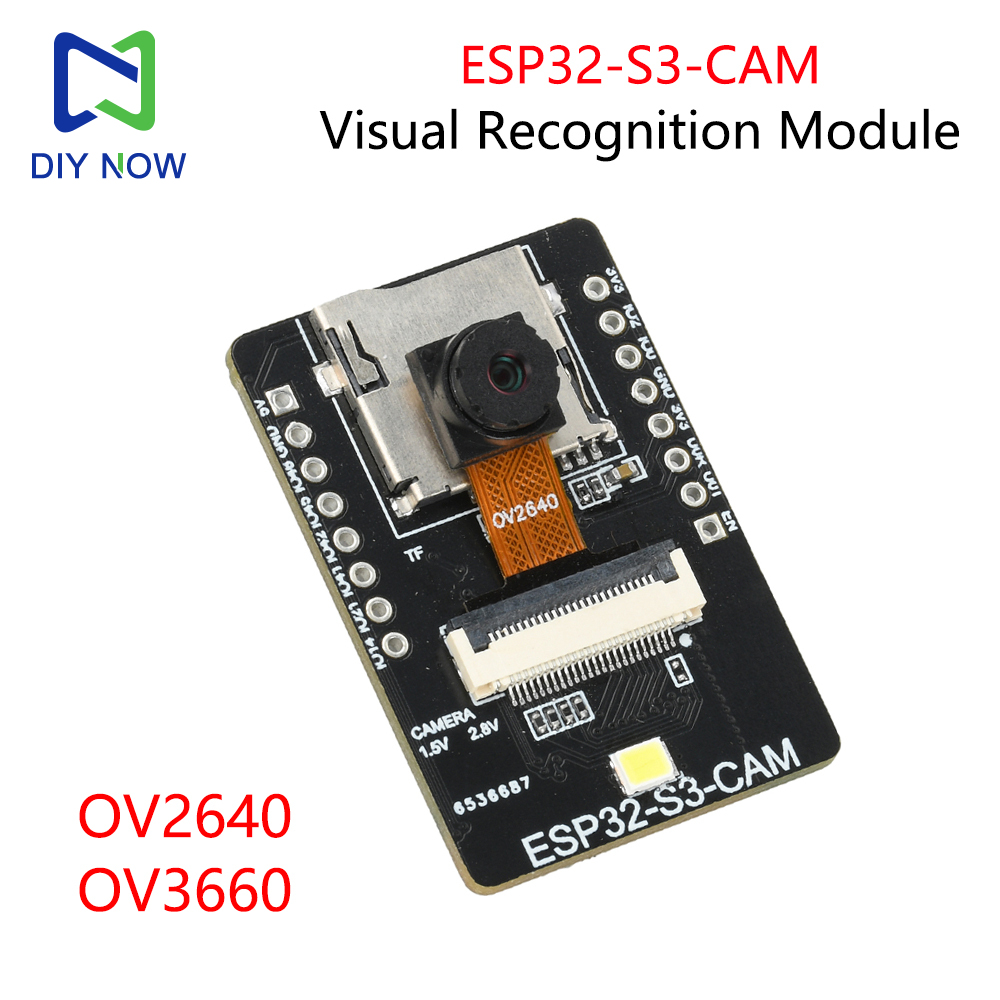 ESP32-S3-CAM WiFi Bluetooth Development Board Visual Recognition Module OV2640/OV3660 Cameras SD Card Type-C AI Vision Module