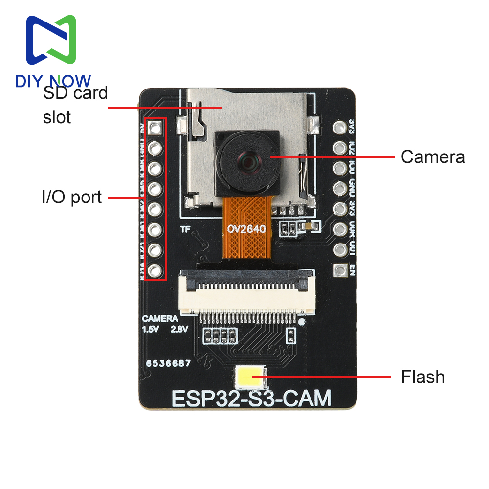 ESP32-S3-CAM WiFi Bluetooth Development Board Visual Recognition Module OV2640/OV3660 Cameras SD Card Type-C AI Vision Module - Image 4