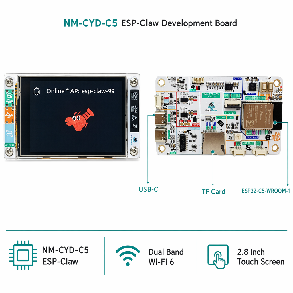 NM-CYD-C5 AI Agent Board for ESP32-C5 IoT