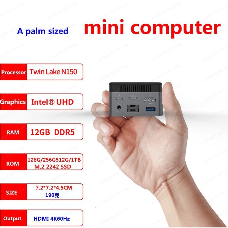 12Th generation N150 mini computer N100 processor win11 4K micro host